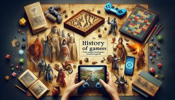 The history of games from ancient board games to modern games