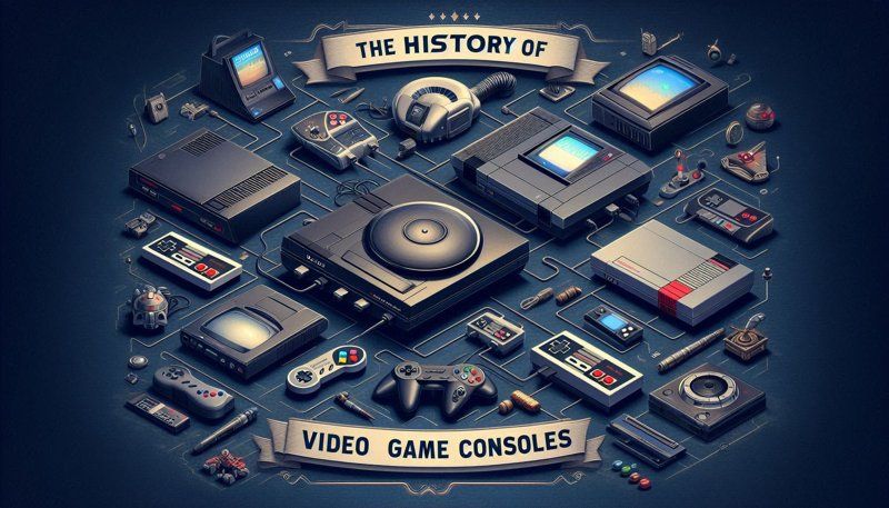 Graphical representation of different generations of consoles